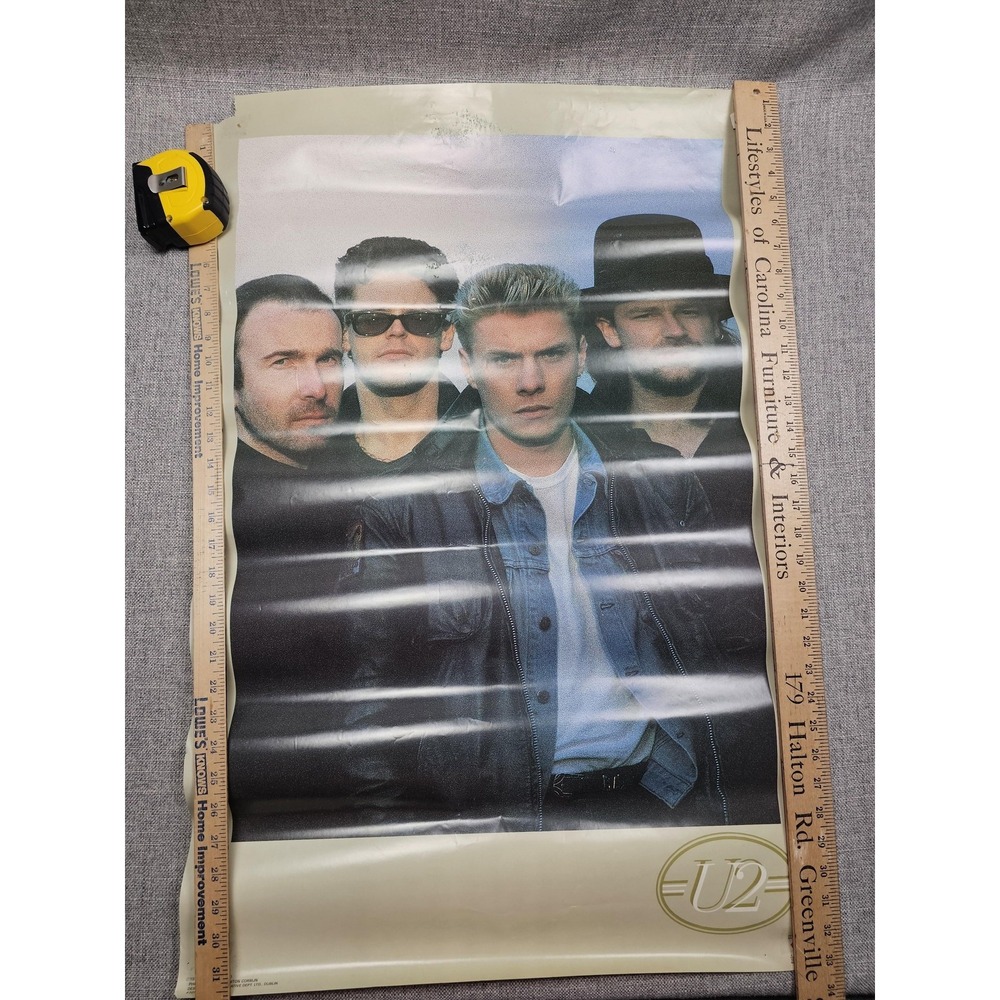 Vintage U2 Band Rock Poster Funky Enterprises Original Wall Art Color Portrait